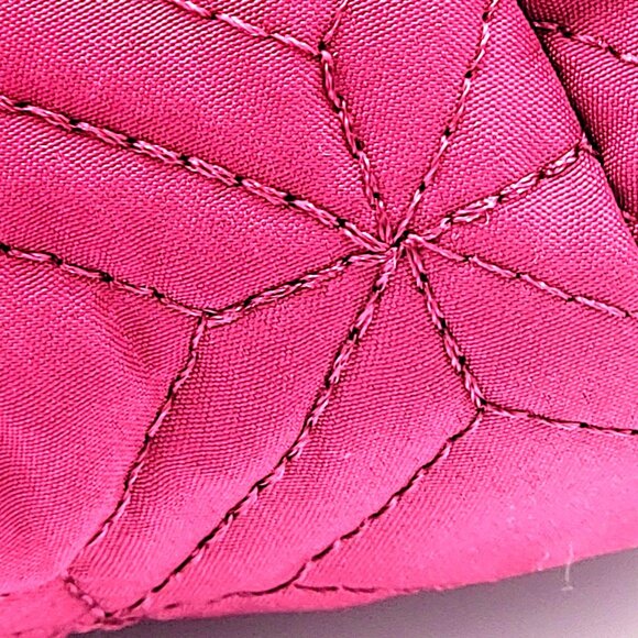 Quilted Diamond Pattern Sleeveless Vest With Full Zip Closure In Raspberry Pink - Picture 9 of 13